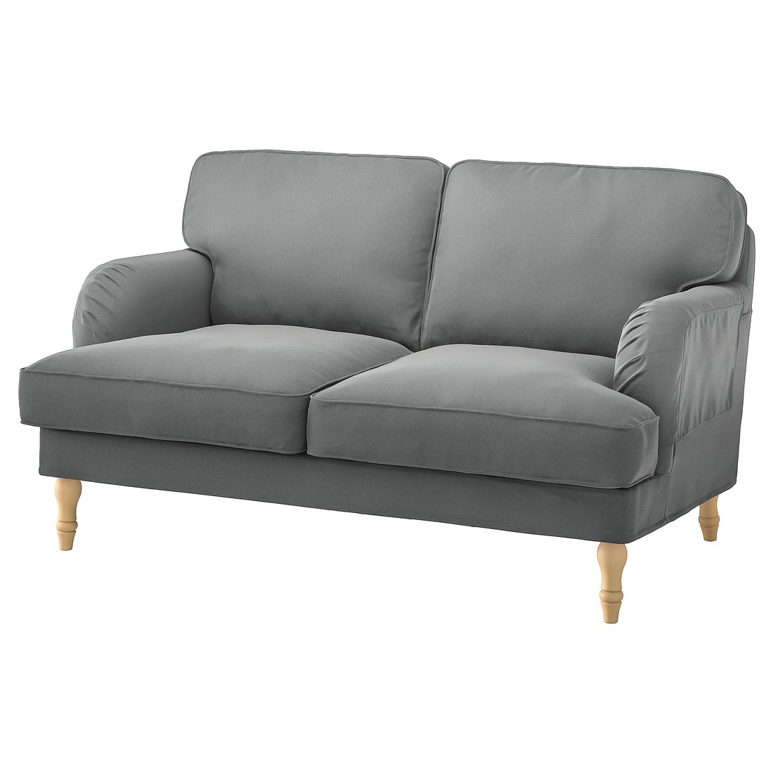 STOCKSUND 2seters sofa Ljungen mellomgrå/lys brun/tre IKEA