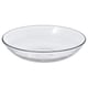 STRANDKRABBA Dyp tallerken, glass/transparent, 19 cm