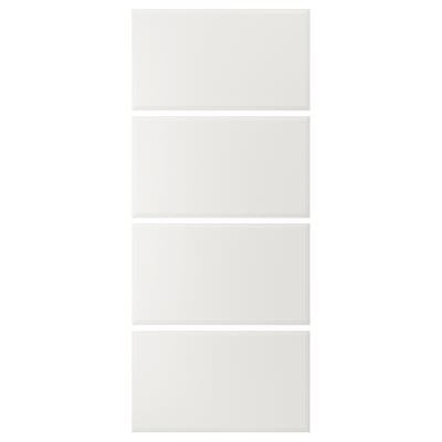 TJÖRHOM 4 panel til skyvedør, hvit, 100x236 cm