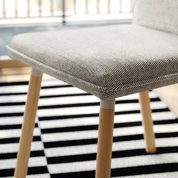 TONSTAD / TONSTAD Bord og 2 stoler, eikefiner/Viarp beige/brun eikemønstret, 80/120x70 cm