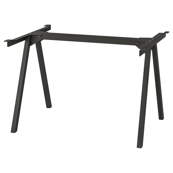 TROTTEN Understell for bordplate, antrasitt, 120x70x75 cm
