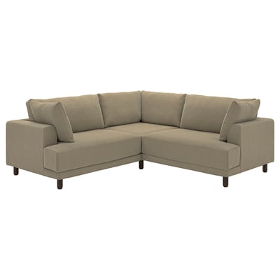 UPPÅKRA 3-seters modulhjørnesofa, Johanneshov brunbeige