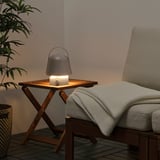 VAPPEBY Bluetooth-høyttalerlampe, utendørs/grå