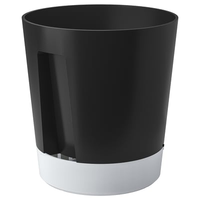 VÅRDTRÄD Selvvanningspotte, med hjul inne/ute/klar antrasitt, 32 cm