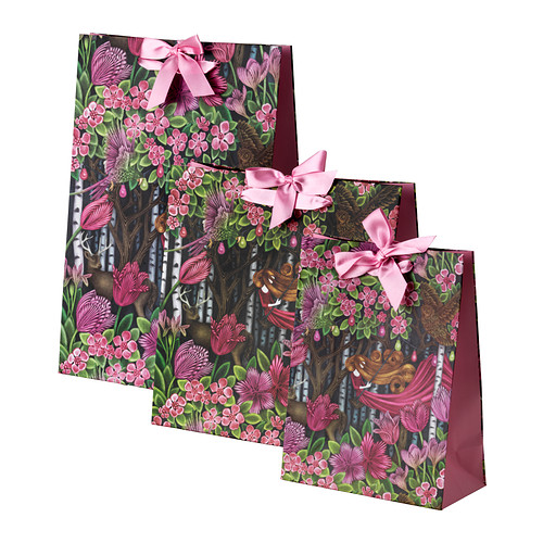 VÄXTGLÄDJE Gaveposer, sett med 3 IKEA