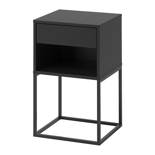 VIKHAMMER Nattbord svart IKEA