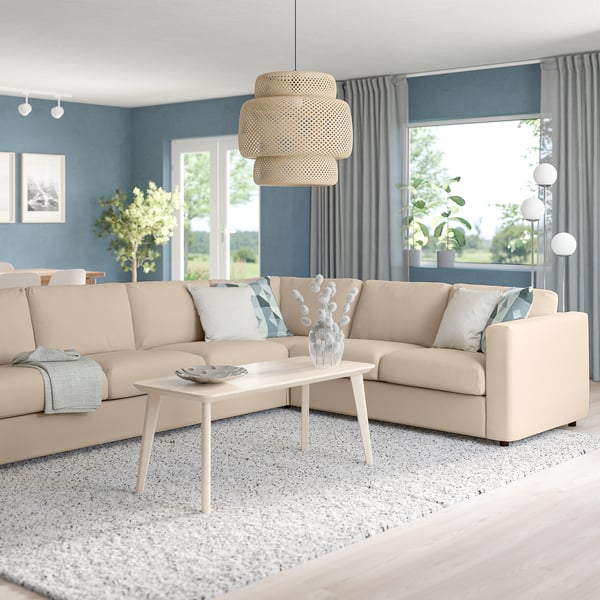 VIMLE Hjørnesofa, 5-seters, Hallarp beige
