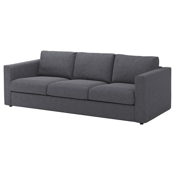 VIMLE Trekk til 3-seters sofa, Gunnared mellomgrå