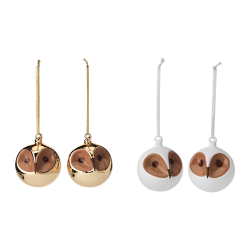 VINTERMYS Dekorasjon, kule IKEA Enkelt å henge opp med ferdigmonterte bånd.