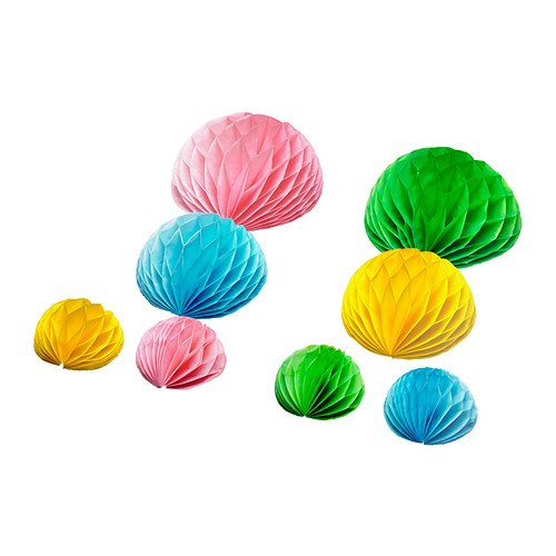 VISIONÄR Gavedekorasjon, sett m 8 stk IKEA