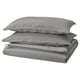 ÄNGSLILJA Duvet cover and 2 pillowcases, grey, 200x200/50x80 cm