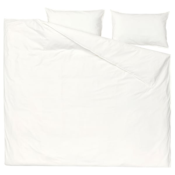 ÄNGSLILJA Duvet cover and 2 pillowcases, white, 200x200/50x80 cm