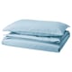 ÄNGSLILJA Duvet cover and pillowcase, blue-grey, 150x200/50x80 cm