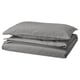 ÄNGSLILJA Duvet cover and pillowcase, grey, 150x200/50x80 cm