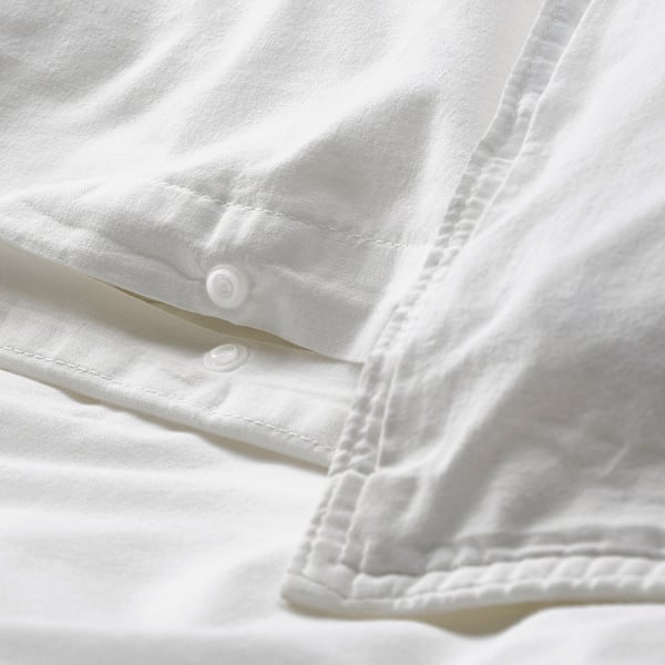 ÄNGSLILJA Duvet cover and pillowcase, white, 150x200/50x80 cm