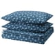 ÄNGSNEJLIKA Duvet cover and 2 pillowcases, dark blue/light blue, 240x220/50x80 cm