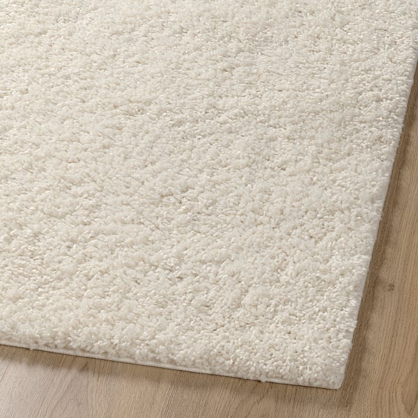 ÄRENDE Rug, high pile, off-white, 120x180 cm