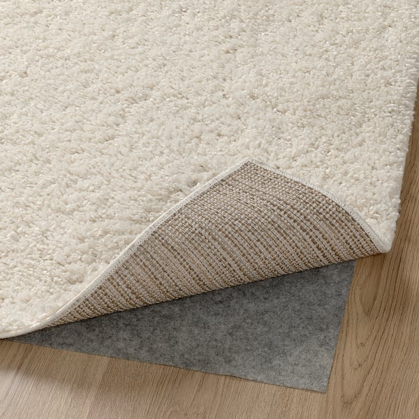 ÄRENDE Rug, high pile, off-white, 120x180 cm