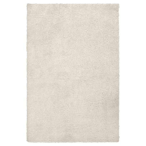 ÄRENDE Rug, high pile, off-white, 120x180 cm
