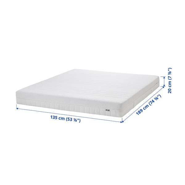 ÅKREHAMN Foam mattress, firm/white, Double