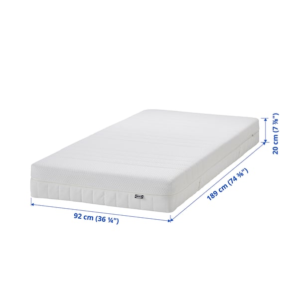ÅKREHAMN Foam mattress, firm/white, Single