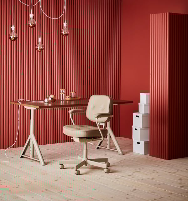 ALEFJÄLL Office chair, Grann beige