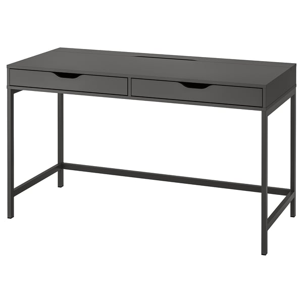 ALEX Desk, dark grey, 132x58 cm