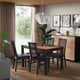 ÅLHULT / ÅLHULT Table and 4 chairs, black/brown/Bomstad black black, 120x80 cm