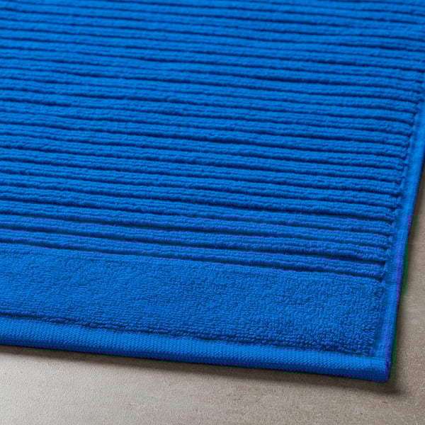 ALSTERN Bath mat, bright blue, 50x80 cm