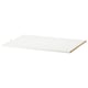 ALTARLIDEN shelf: white, rectangular, particleboard, plastic edges.