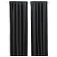 ANNAKAJSA Room darkening curtains, 1 pair, anthracite/with heading tape, 145x250 cm