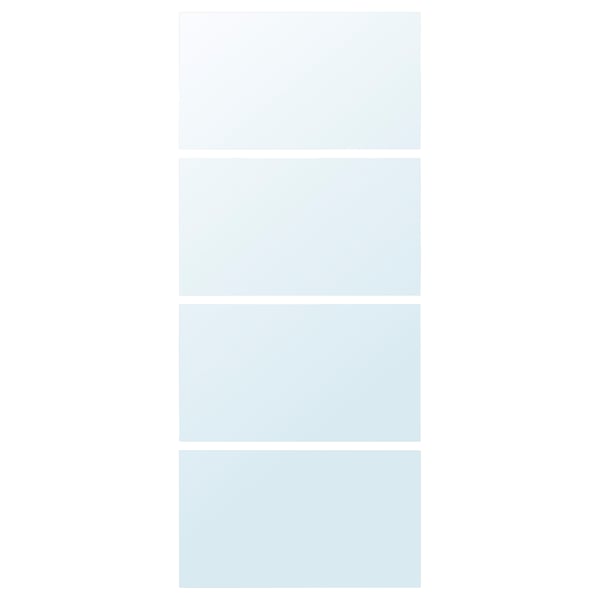 AULI 4 panels for sliding door frame, mirror glass, 100x236 cm