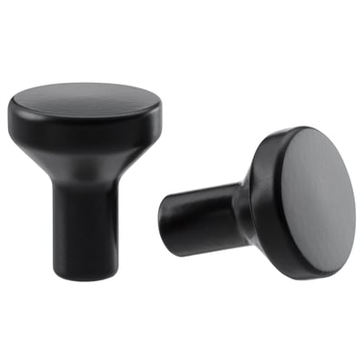 BAGGANÄS Knob, black, 21 mm
