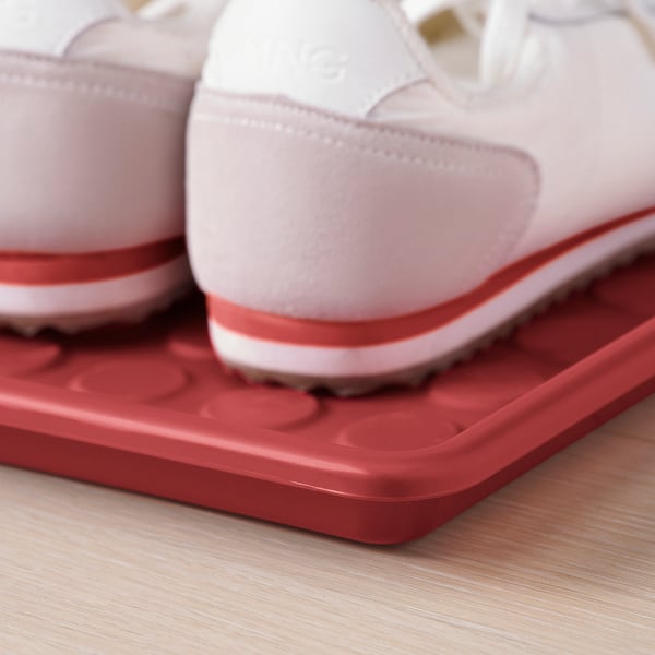 BAGGMUCK Shoe mat, in/outdoor/red, 71x35 cm