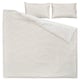 BANDKNIPPE Duvet cover and 2 pillowcases, white/beige, 240x220/50x80 cm