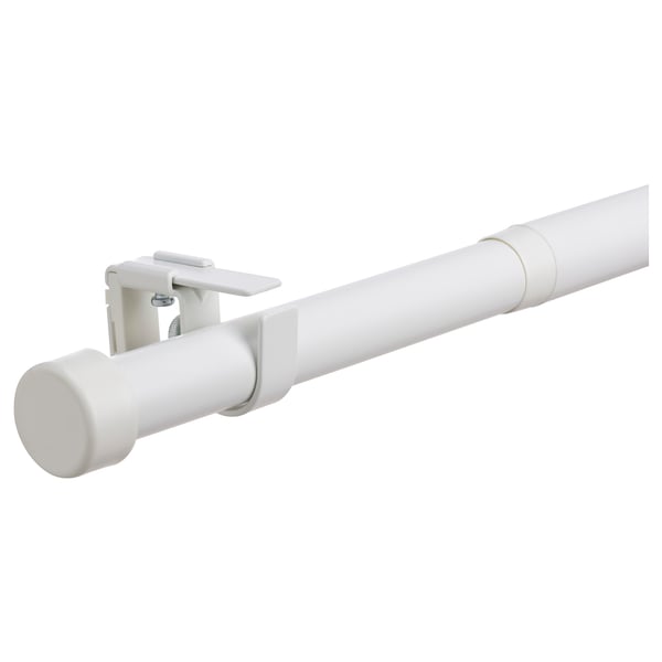 BEKRÄFTA Curtain rod set, white, 120-210 cm 28 mm