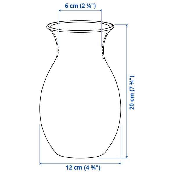 BERGKÖRSBÄR Vase, glass/green, 20 cm