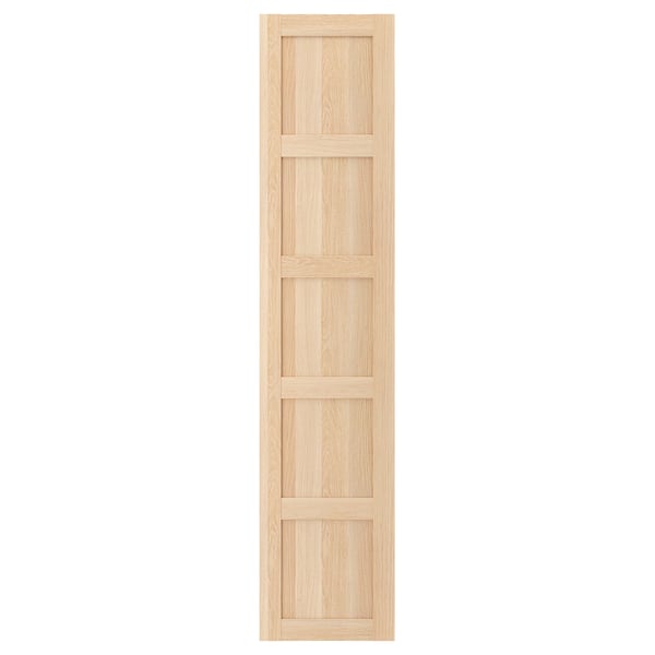 BERGSBO Door with hinges, white stained oak effect, 50x229 cm