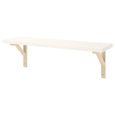 BERGSHULT / SANDSHULT Wall shelf, white/aspen, 80x20 cm