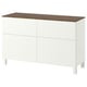 BESTÅ Storage combination w doors/drawers, white/Förvaltare white, 120x42x75 cm