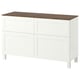 BESTÅ Storage combination w doors/drawers, white/Pipmakare white, 120x42x75 cm