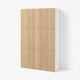 BESTÅ Storage combination with doors, white/Björköviken oak veneer, 120x42x193 cm