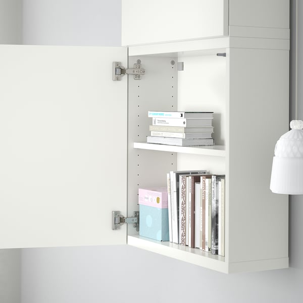 BESTÅ Wall-mounted cabinet combination, white/Lappviken white, 60x22x64 cm