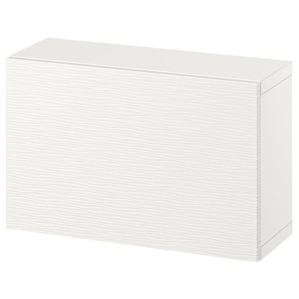 BESTÅ Wall-mounted cabinet combination, white/Laxviken white, 60x22x38 cm