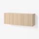 BESTÅ Wall-mounted cabinet combination, white stained oak effect/Lappviken white stained oak effect, 180x42x64 cm