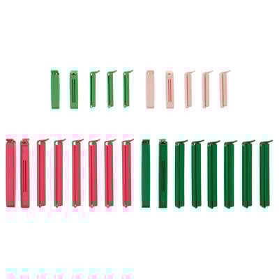 BEVARA Sealing clip, set of 26, mixed colours