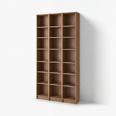 BILLY Bookcase comb with extension units, brown walnut effect, 120x28x237 cm