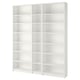 New BILLY white bookcase, clean design, with multiple adjustable shelves, high and stable.
