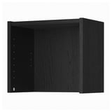 Black BILLY wooden storage unit, open, rectangular