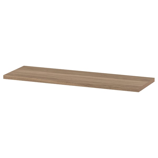 BILLY Shelf, oak effect, 76x26 cm